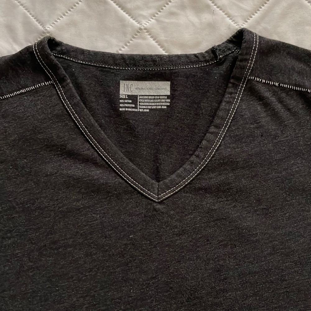 INC International Concepts V-Neck Tee